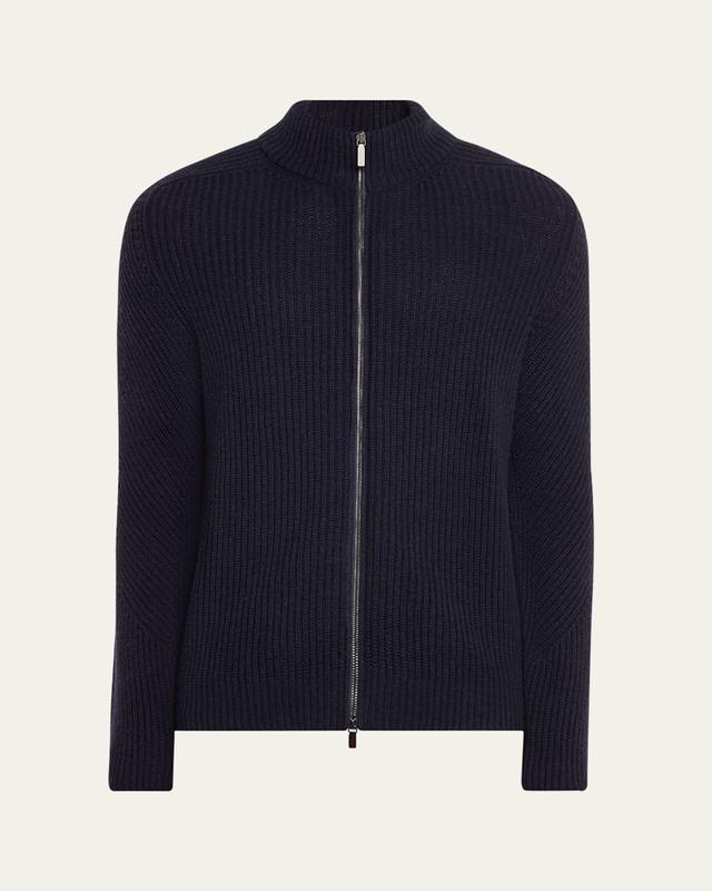 Mens Cambridge Cashmere Rib Full-Zip Sweater Product Image