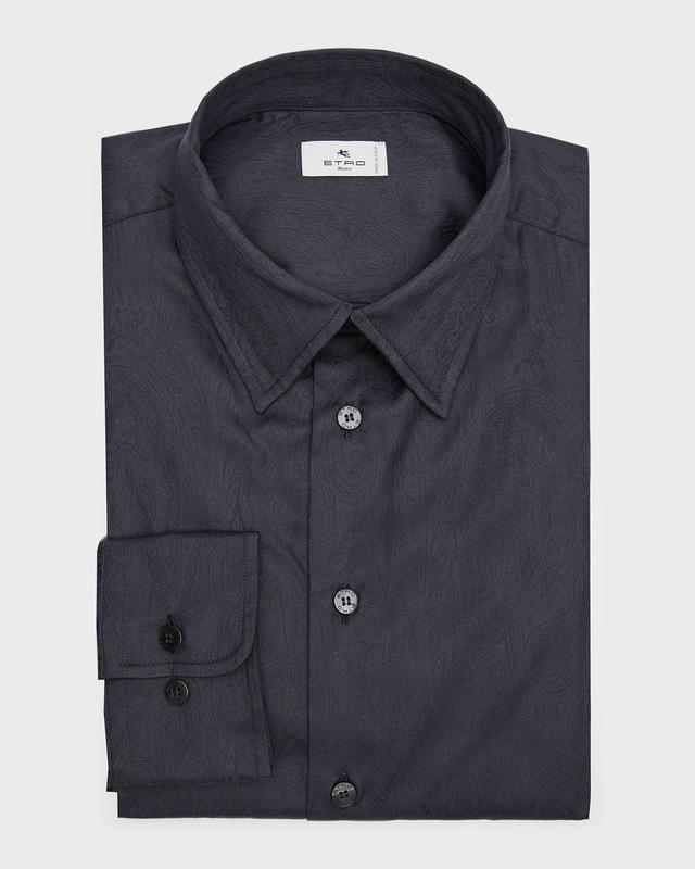 Mens Tonal Jacquard Dress Shirt Product Image