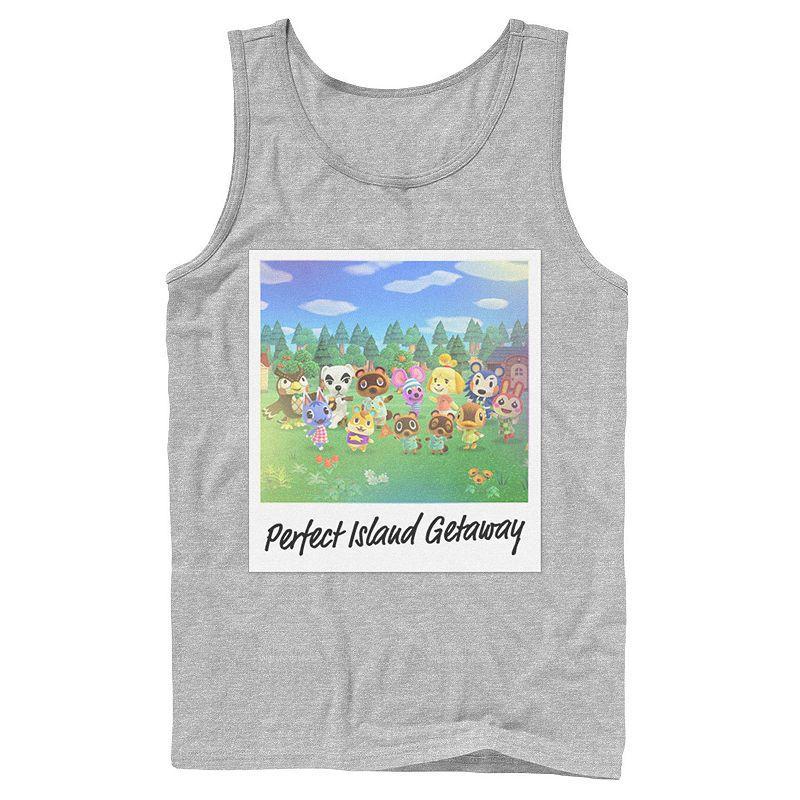 Mens Animal Crossing: New Horizons Perfect Island Getaway Tank Top Athletic Grey Product Image