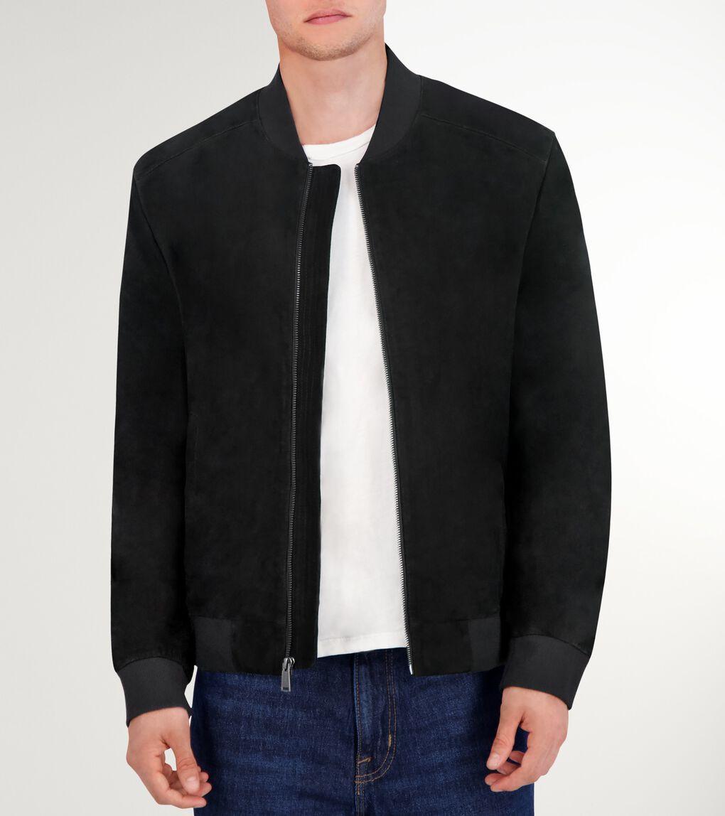 Men's Zip-up Suede Jacket Product Image