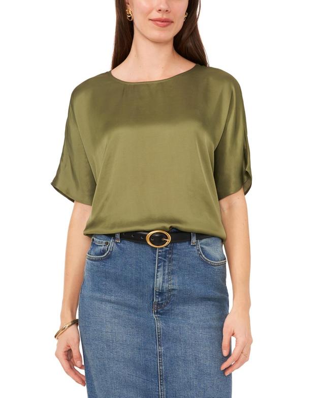 Women's Satin Dolman-Sleeve Top Product Image