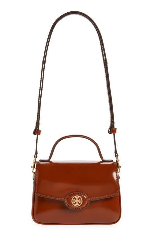 Tory Burch Small Robinson Leather Top Handle Bag Product Image