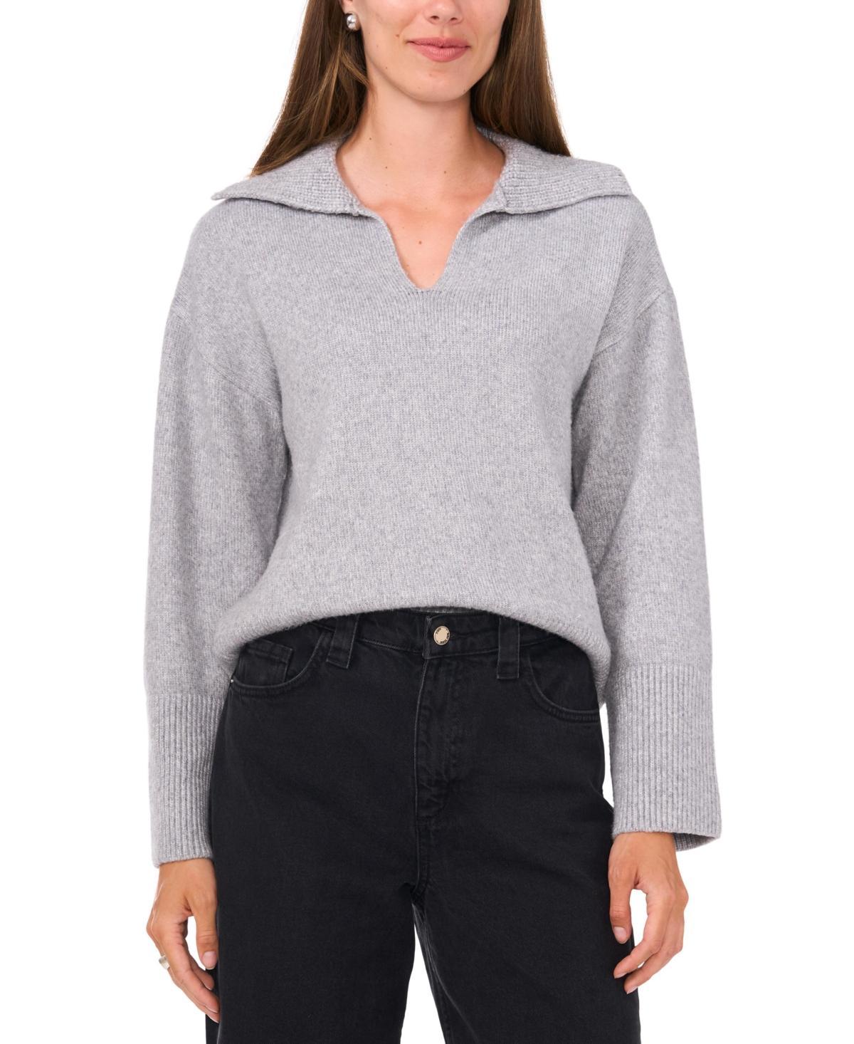 Vince Camuto Womens Wide-Collar Split-Neck Sweater product image