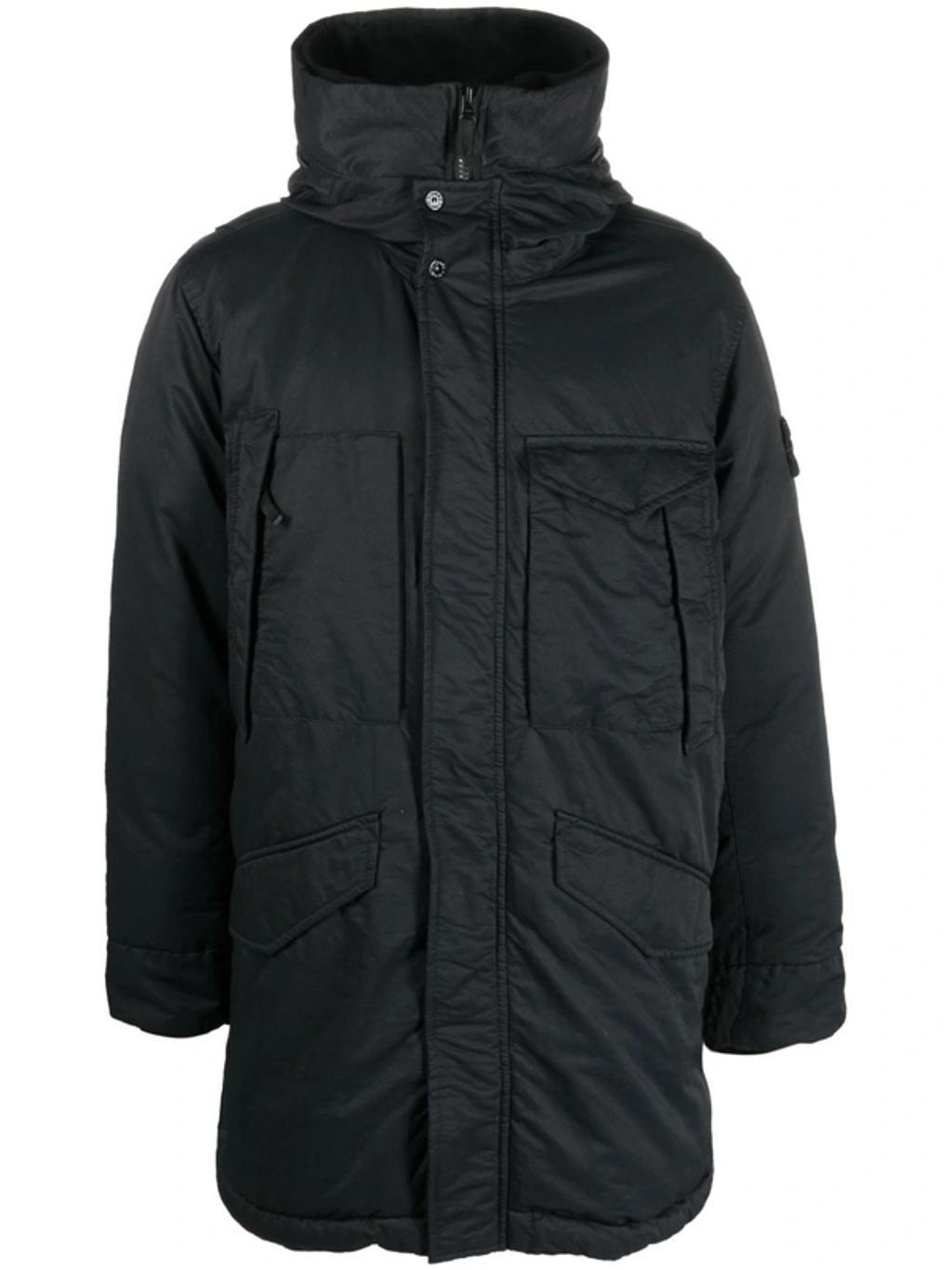 Padded Zip-up Jacket In Schwarz Product Image