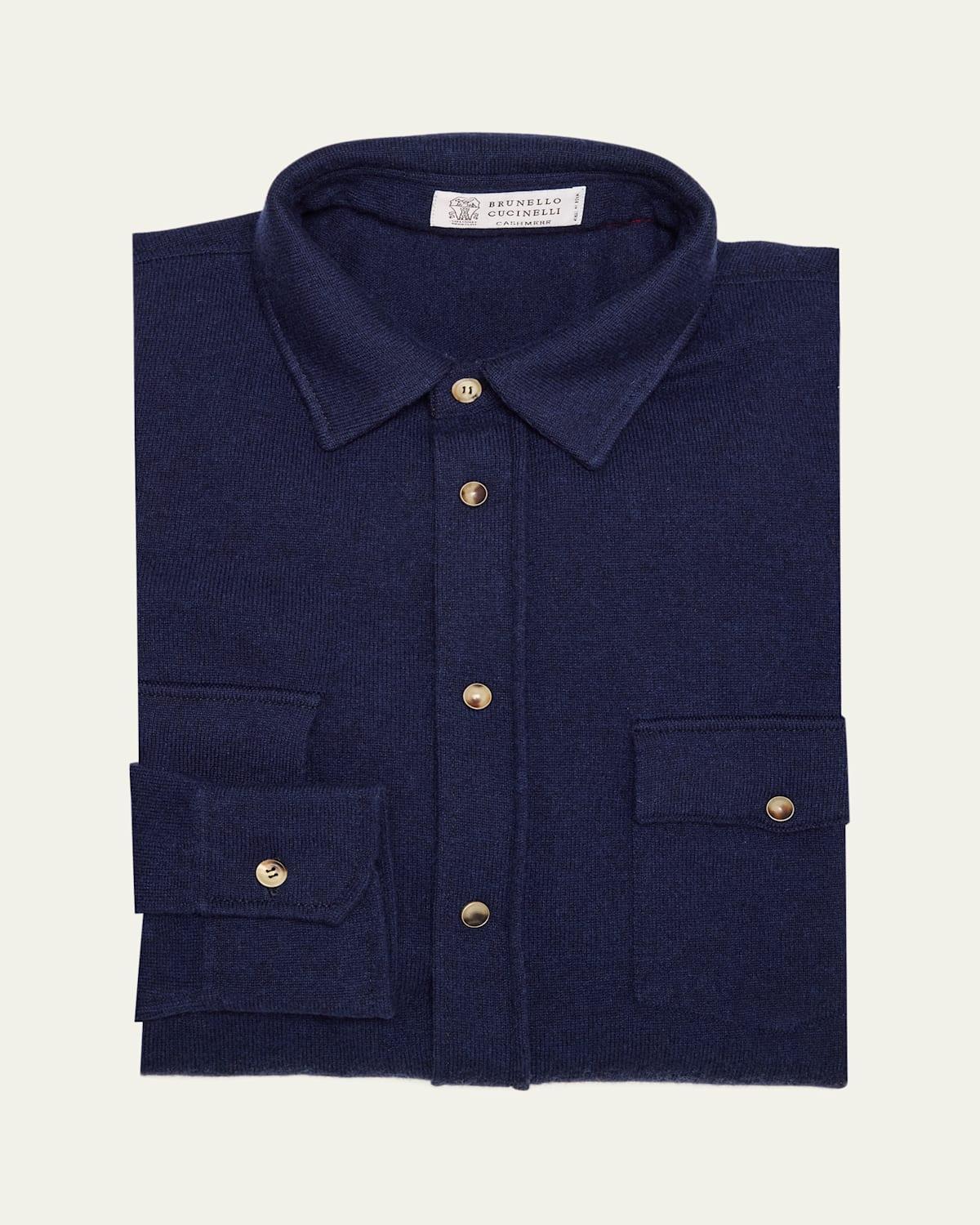 Men's Wool-Cashmere Western Overshirt Product Image