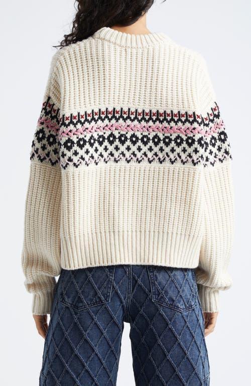 Leigh Fair Isle Crewneck Sweater In Ivory Product Image