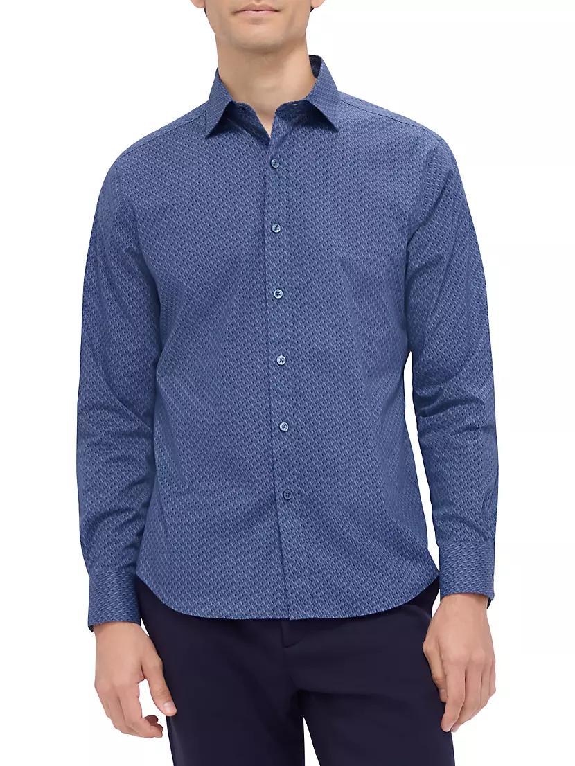 Axel Geometric Button-Front Shirt Product Image