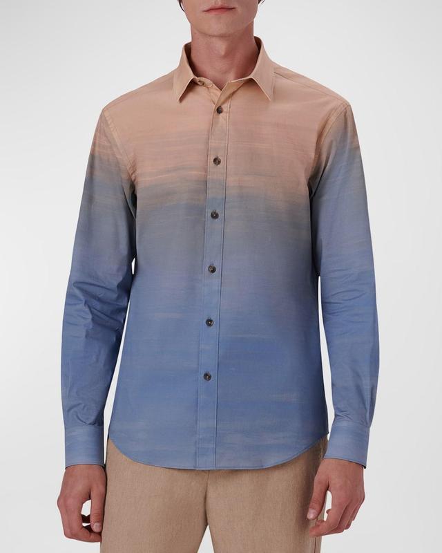 Mens Slim Fit Cotton-Stretch Sport Shirt Product Image