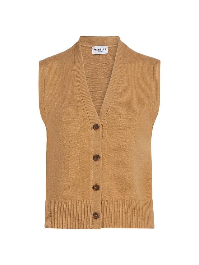 Womens Provola Wool-Cashmere Knit Vest Product Image