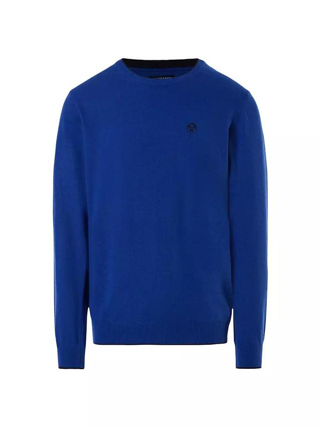 Mens Wool-Blend Crewneck Sweater Product Image