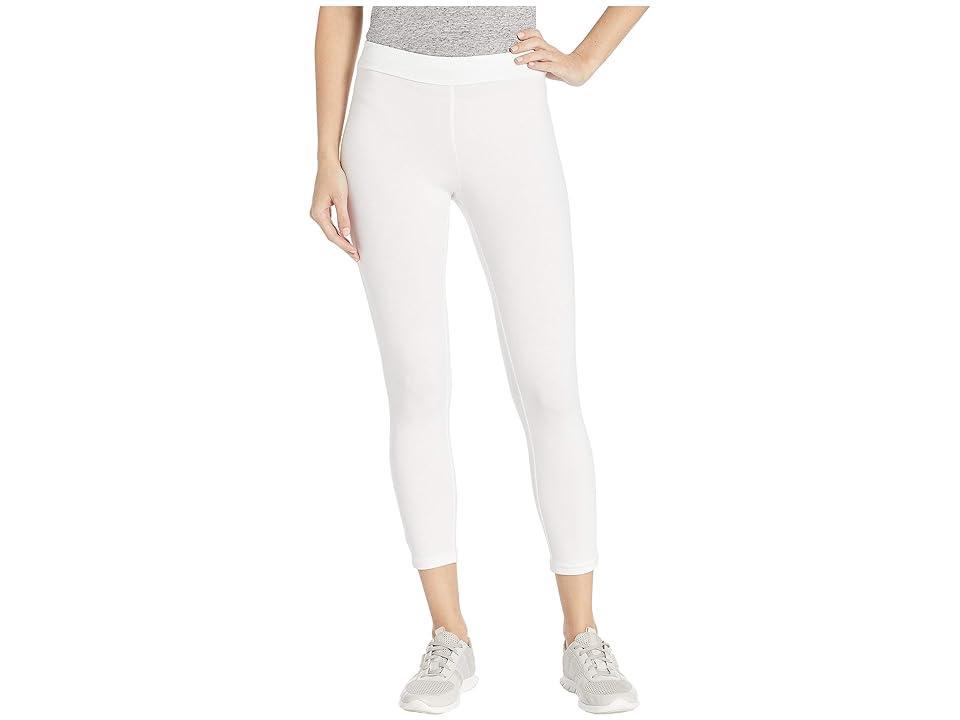 HUE Wide Waistband Blackout Cotton Capri Leggings Women's Casual Pants Product Image