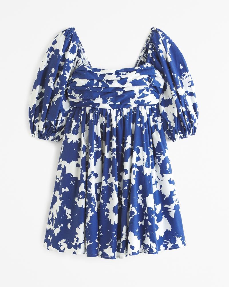 The A&F Emerson Poplin Puff Sleeve Mini Dress Product Image