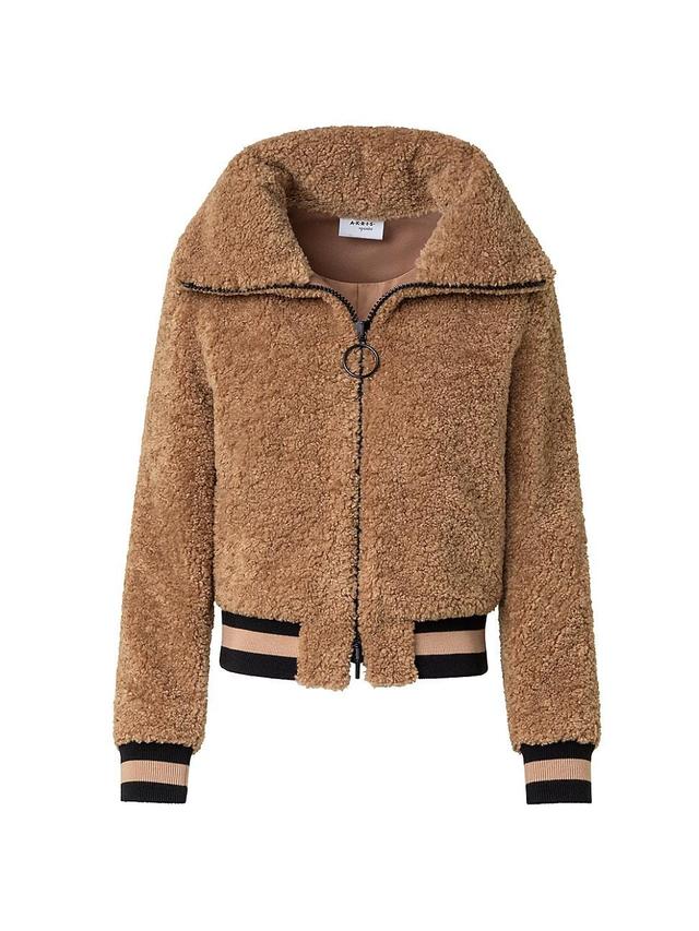 Womens Faux Fur Bomber Jacket Product Image