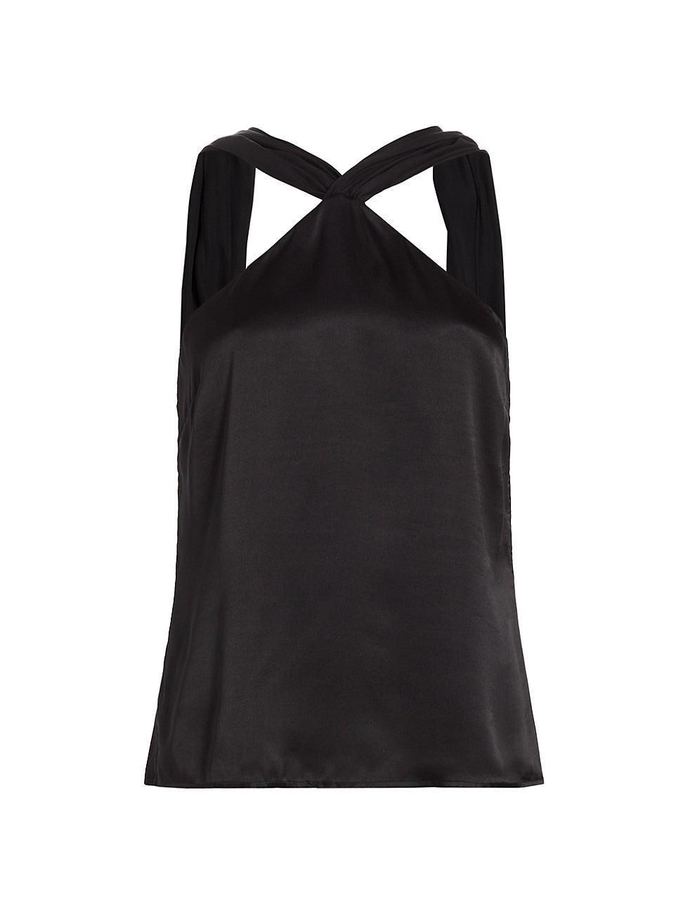 LAgence Riviera Silk Cape Halter Top Product Image