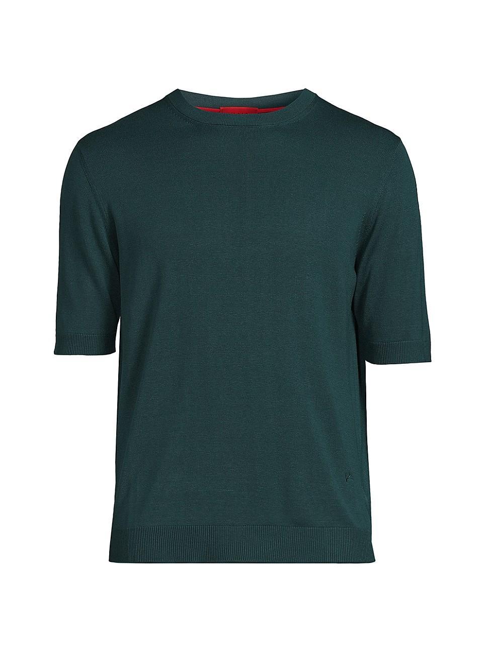 Mens Opacum Short-Sleeve Silk Knit T-Shirt Product Image