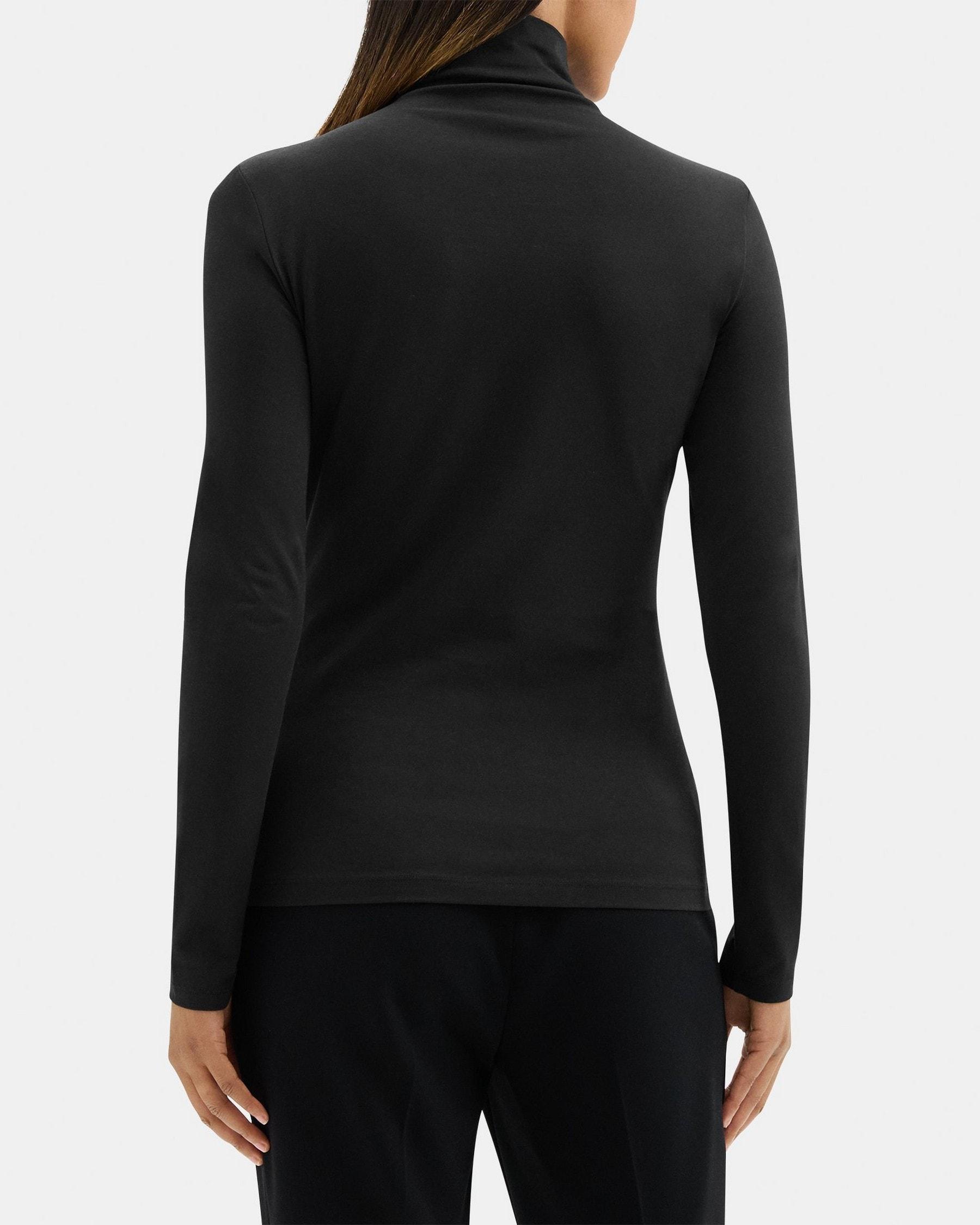 Long-Sleeve Turtleneck Tee in Pima Cotton Jersey Product Image