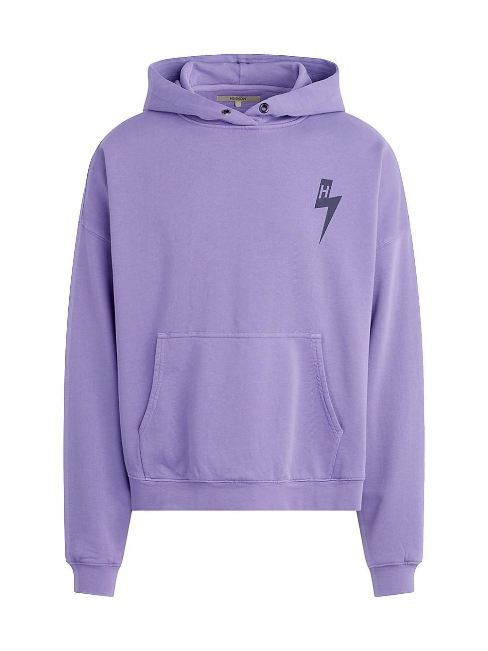 Mens Lightning Bolt Crop Hoodie Product Image