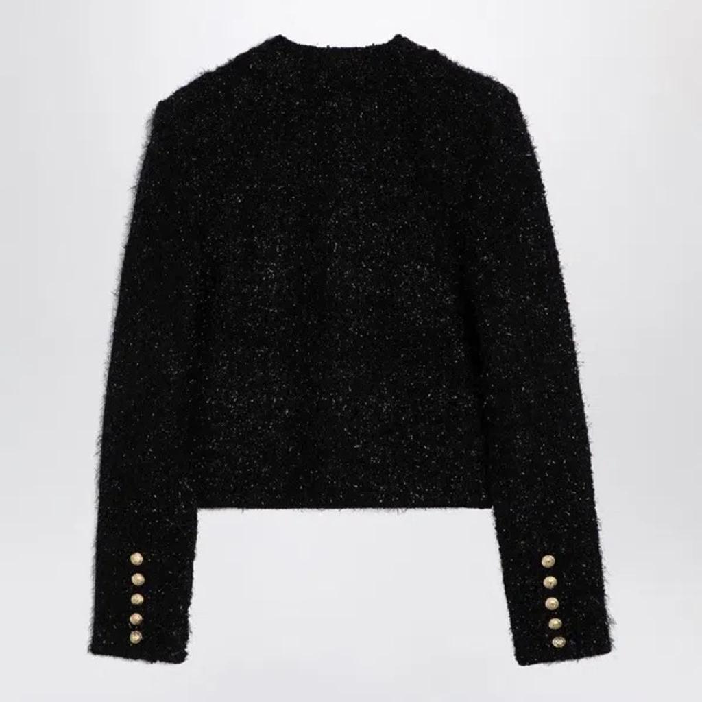 BALMAIN Black Tweed Jacket With Buttons Product Image