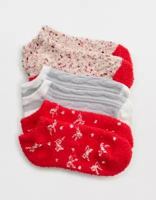 Aerie Cozy Ankle Socks 3-Pack Product Image