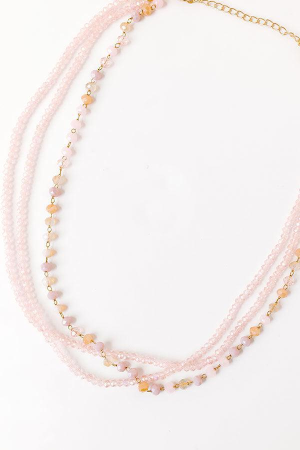 Summer Mirage Layered Necklace in Pink Product Image