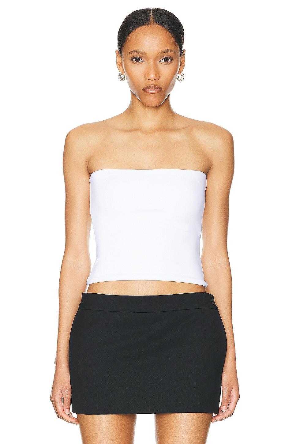 WARDROBE.NYC Opaque Tube Top White. (also in ). product image