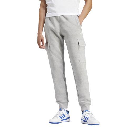 adidas Originals Mens adidas Originals Trefoil Essentials Cargo Pants - Mens Medium Grey Heather/White Product Image