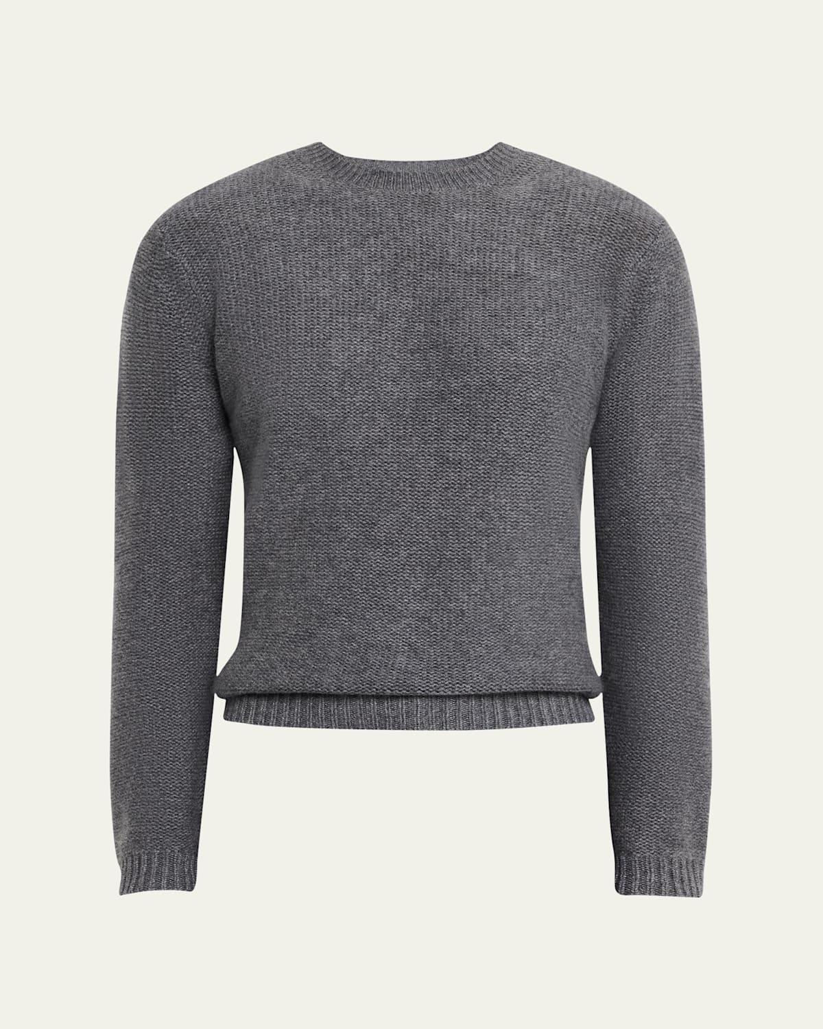 Mens Textured Cashmere Crewneck Sweater Product Image