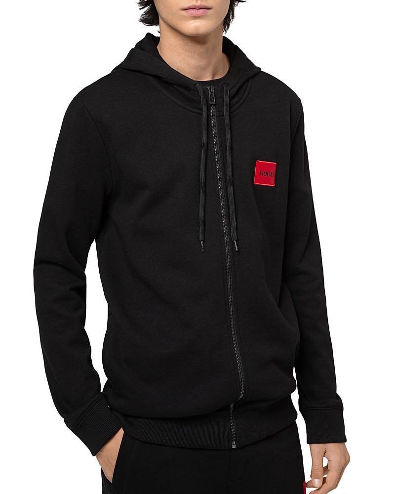 Mens Zip-Through Sweatshirt In Terry Cotton With Logo Patch Product Image