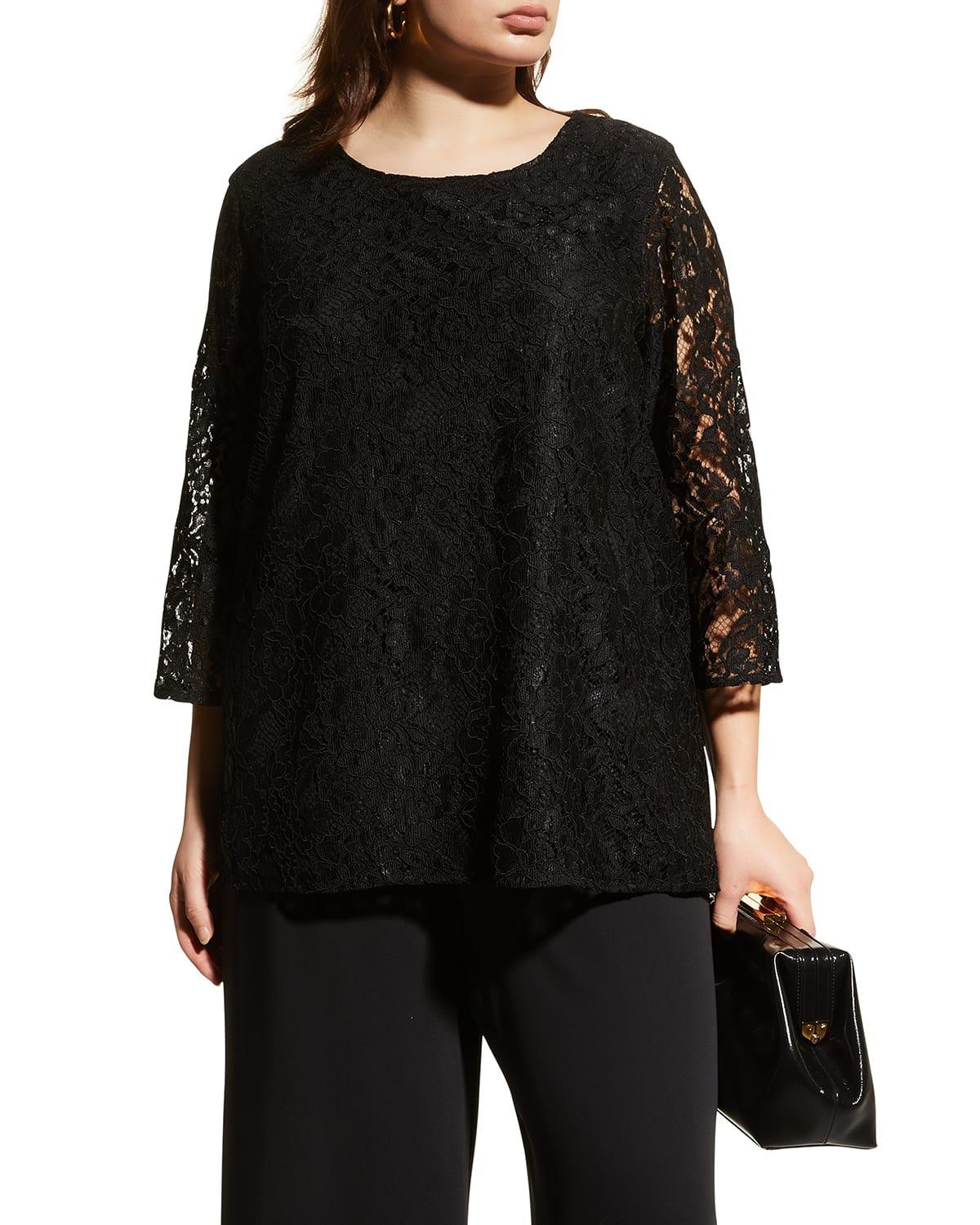 Womens Flora Lace Relaxed-Fit Tunic Product Image