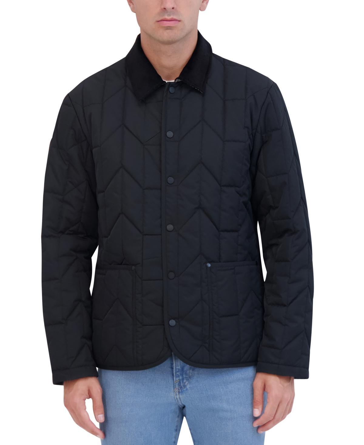 Robert Graham Mens Quilted Snap-Front Weather-Resistant Chore Jacket Product Image