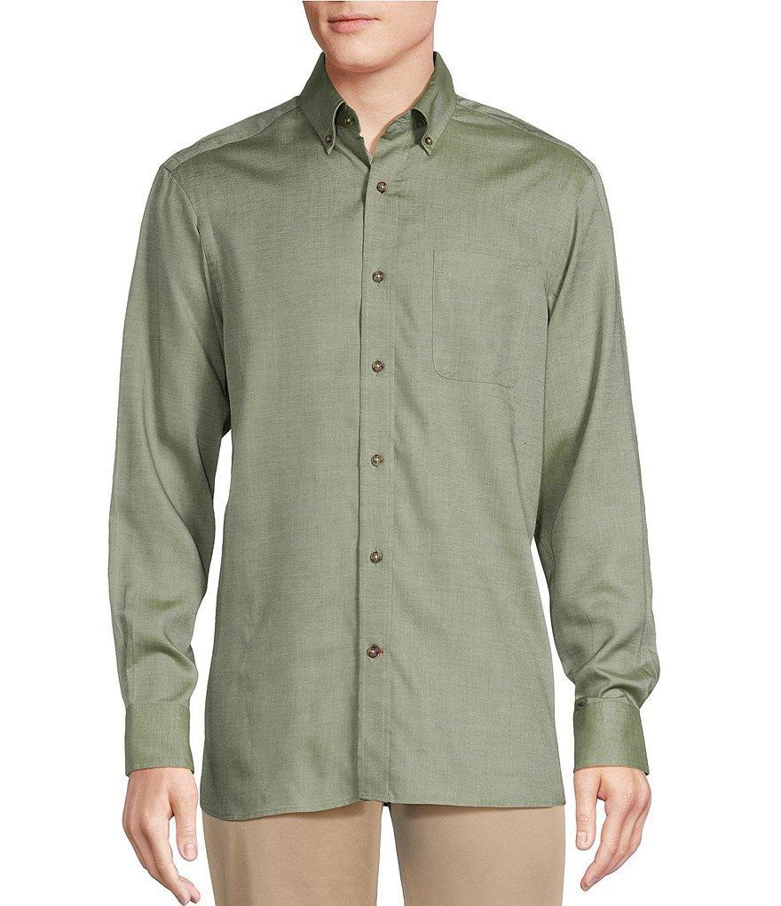 Cremieux Blue Label Solid Long Sleeve Woven Shirt Product Image