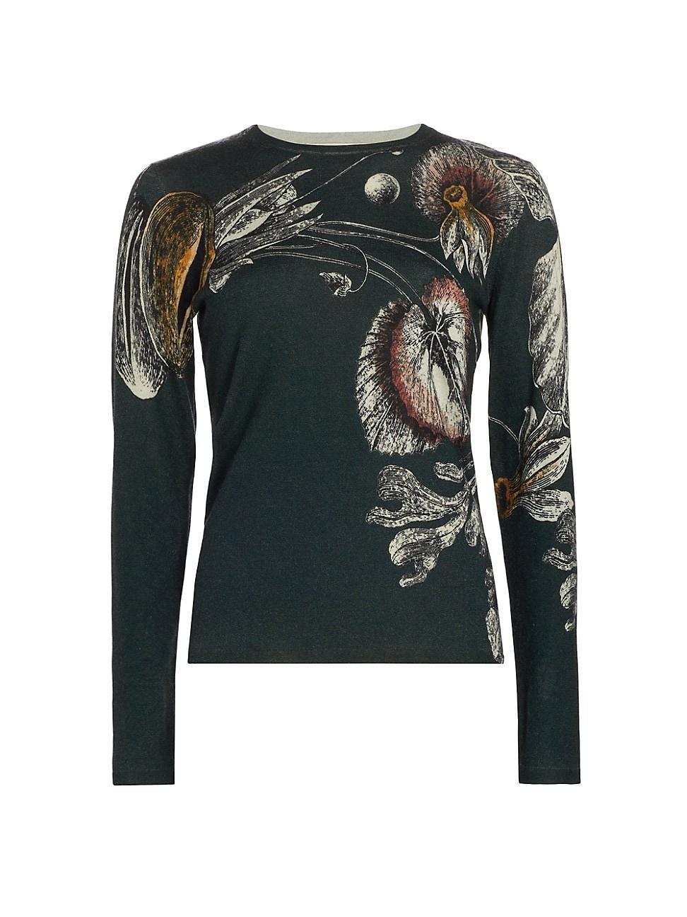 Jason Wu Collection Merino Wool Floral Sweater Product Image