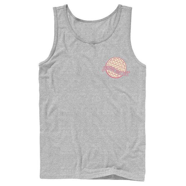 Mens Stranger Things Friends Dont Lie Waffle Left Chest Tank Top Athletic Grey Product Image