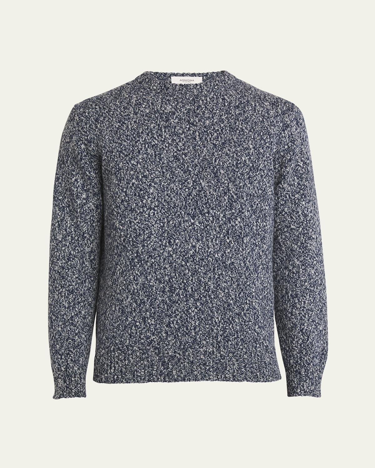 Mens Cashmere-Wool Jersey Crewneck Sweater Product Image