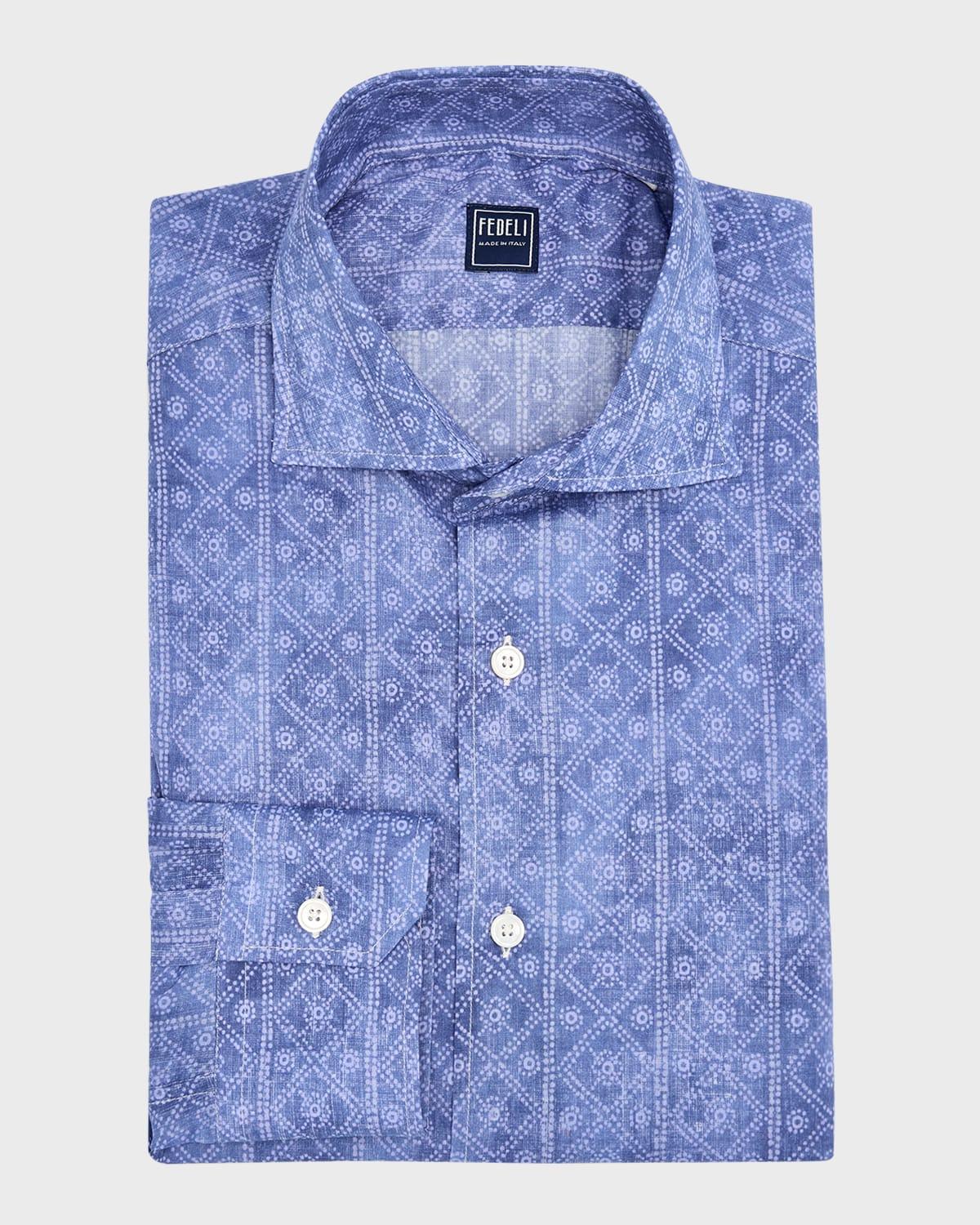 Men's Sean Geometric Floral Dress Shirt Product Image