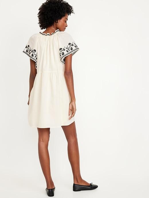 Embroidered Mini Swing Dress Product Image