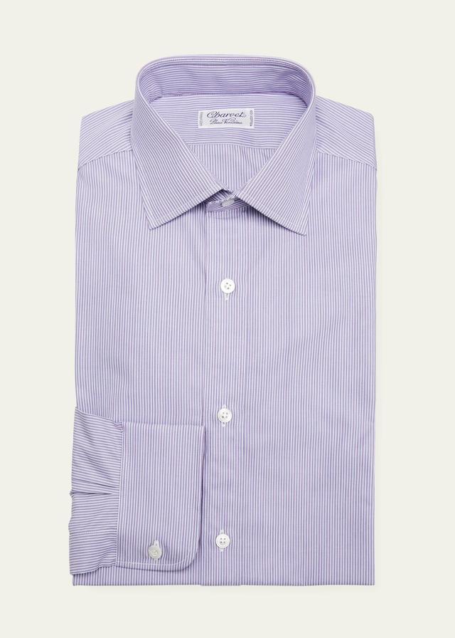 Mens Micro-Stripe Cotton Dress Shirt Product Image