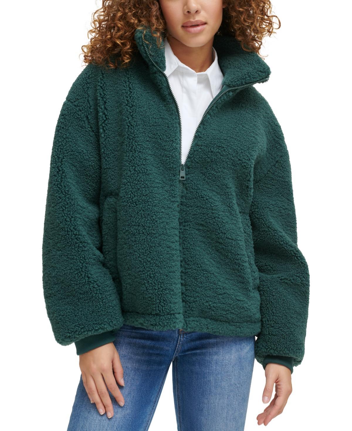 Levis Womens Sherpa Stand Collar Zip Up Jacket Product Image