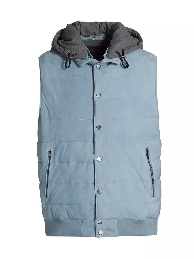 Suede Hooded Vest Product Image