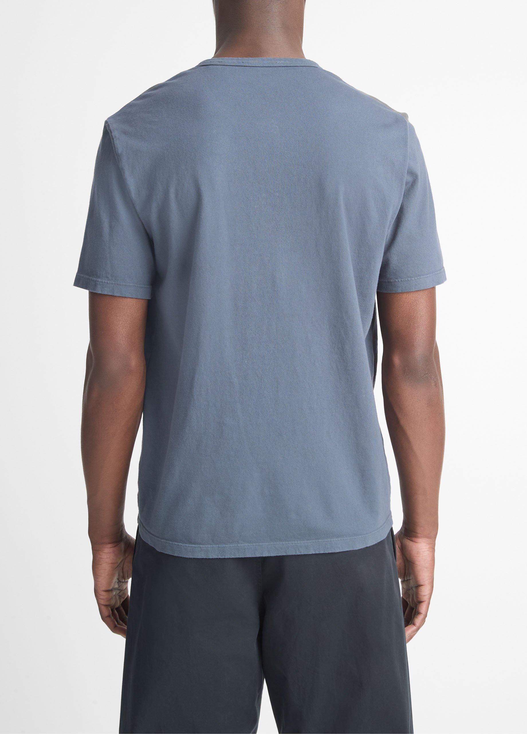 Garment Dye Cotton Short-Sleeve Henley Product Image