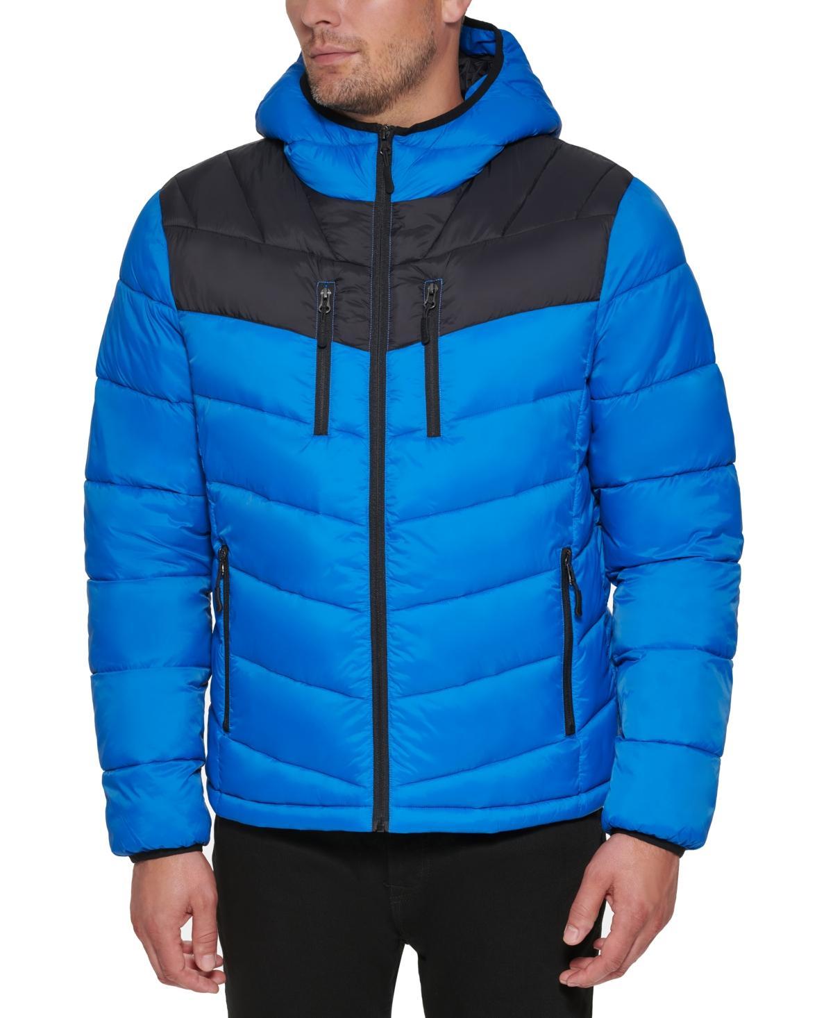 Club Room Mens Chevron Quilted Hooded Puffer Jacket, Created for Macys Product Image