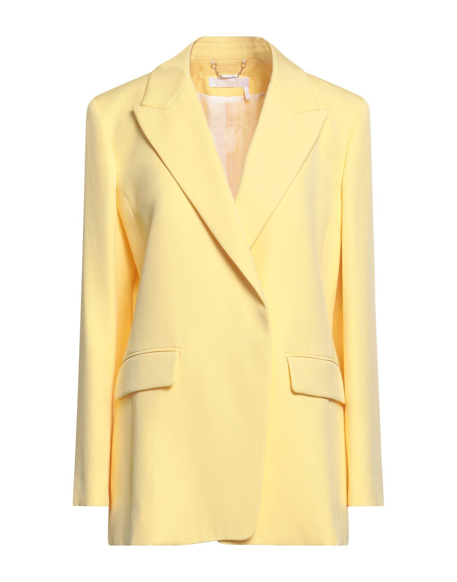 CHLOÉ Woman Blazer Yellow Size 8 Silk Product Image