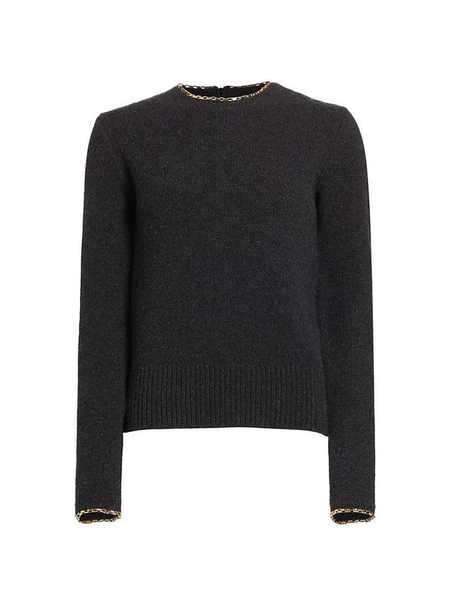 Womens Wool-Cashmere Chainlink Sweater Product Image