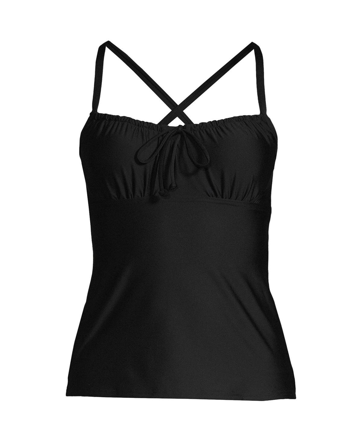 Womens Lands End UPF 50 Tie-Front Underwire Tankini Swim Top Product Image