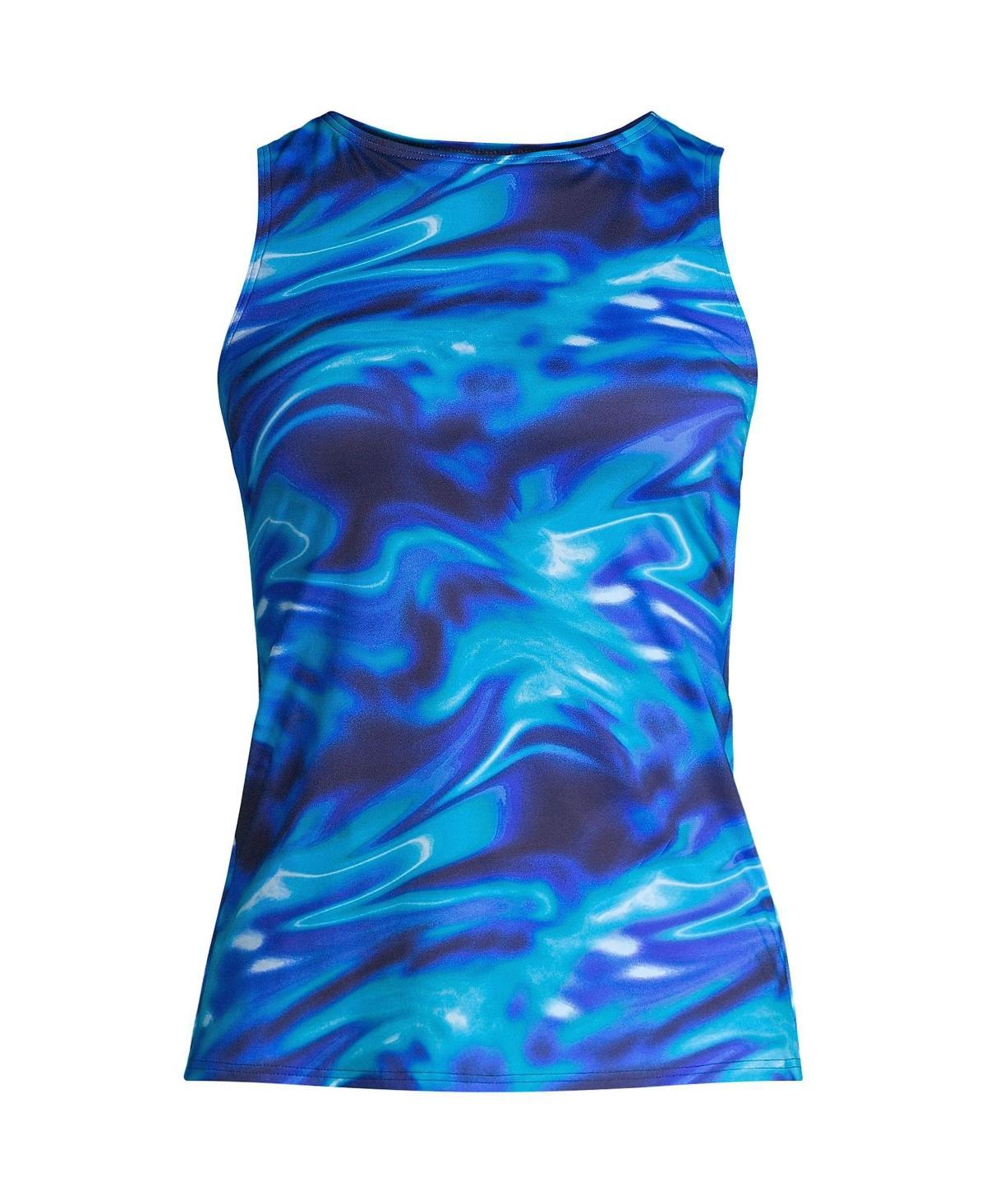 Womens Lands End DD-Cup UPF 50 High Neck Tankini Swimsuit Top Product Image