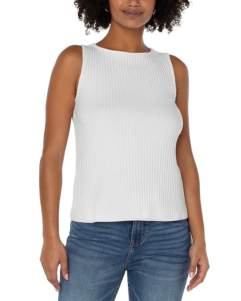 Liverpool Los Angeles Ribbed Knit Boat Neck Tank Top Product Image