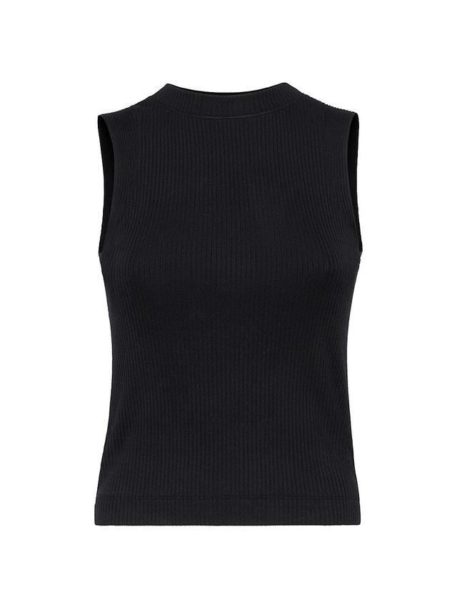 Womens Cotton Ribbed Jersey Top Product Image