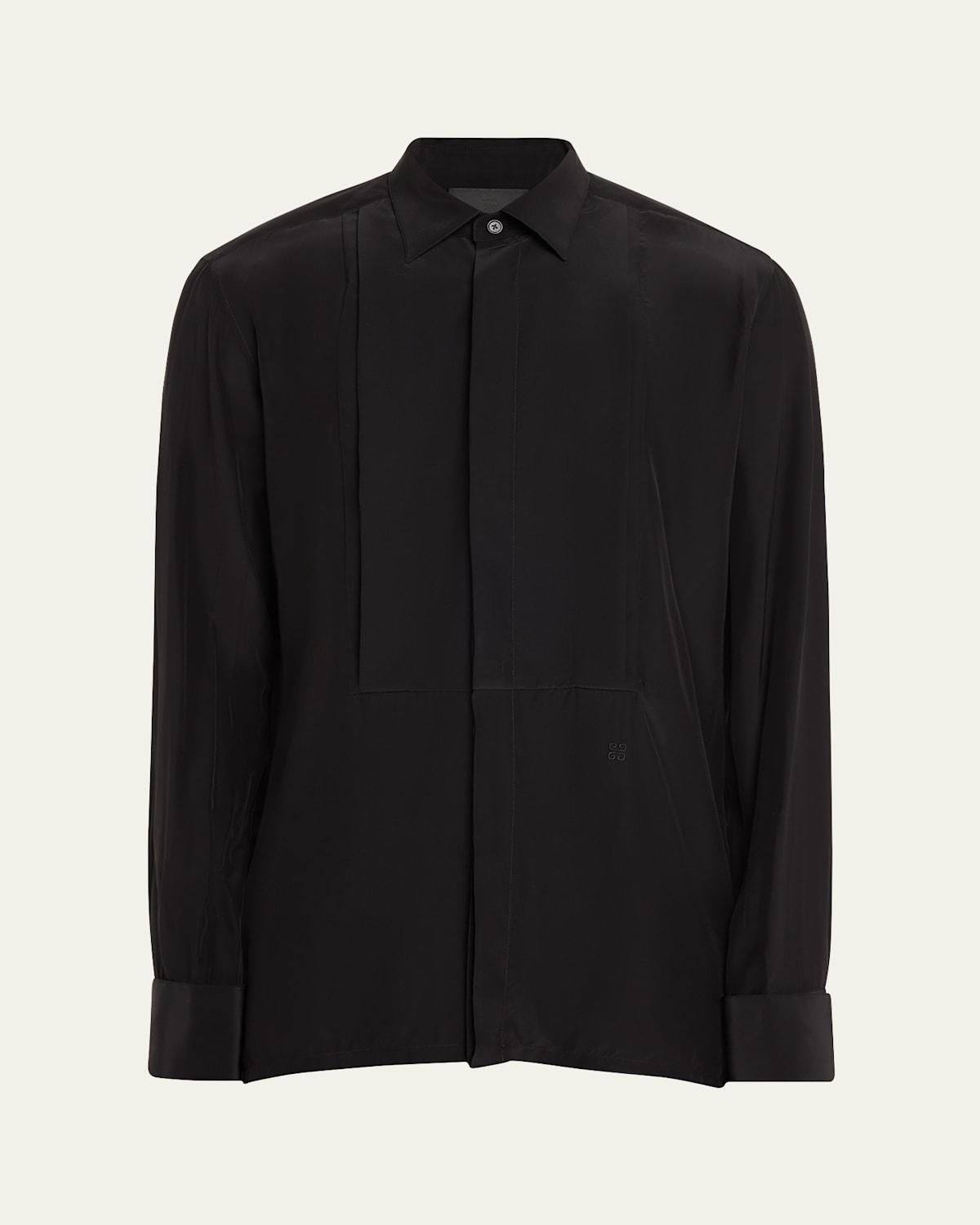 Mens Crepe Plastron Tuxedo Shirt Product Image