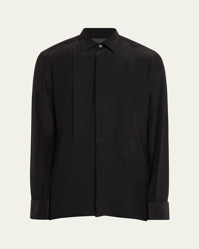 Mens Crepe Plastron Tuxedo Shirt Product Image