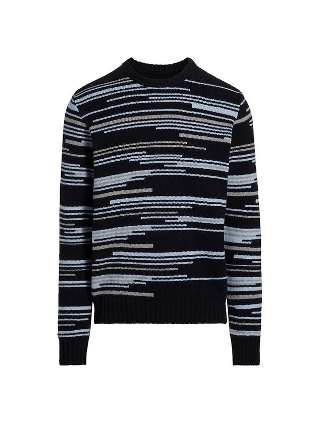 Mens COLLECTION Irregular Stripe Crewneck Sweater Product Image